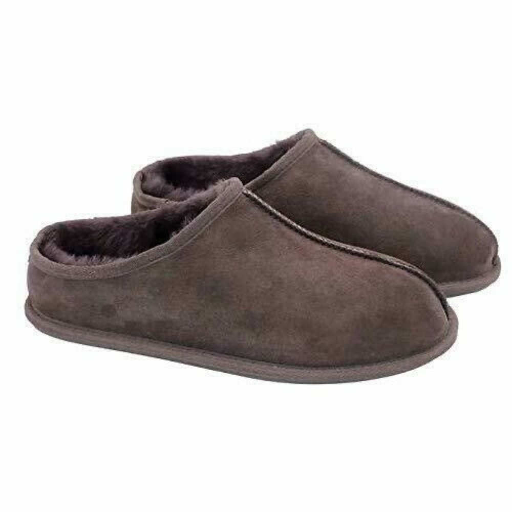 Kirkland Signature Men's Shearling Clog Slipper Brown NEW
